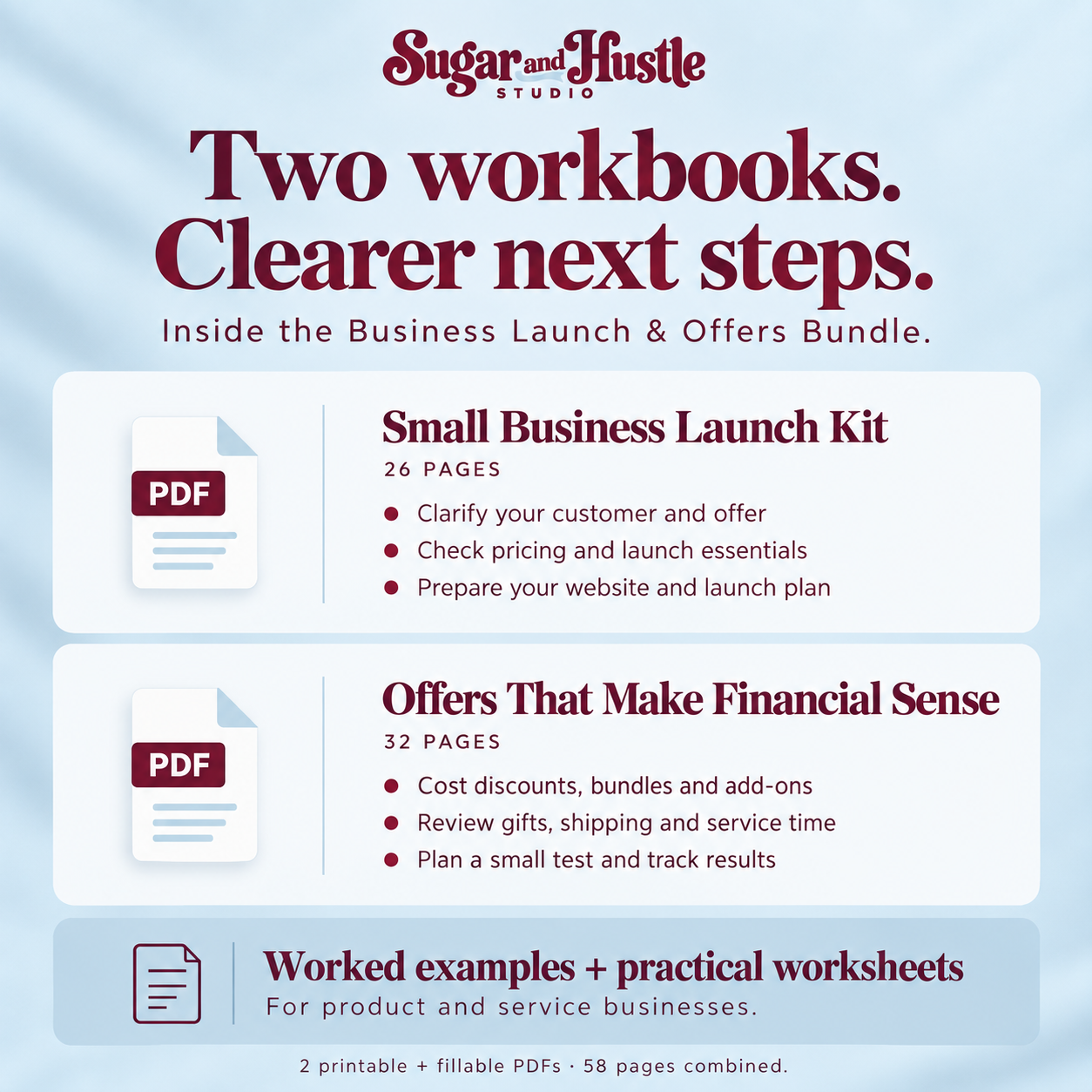 Bundle contents: the 26-page Launch Kit and 32-page Offers workbook