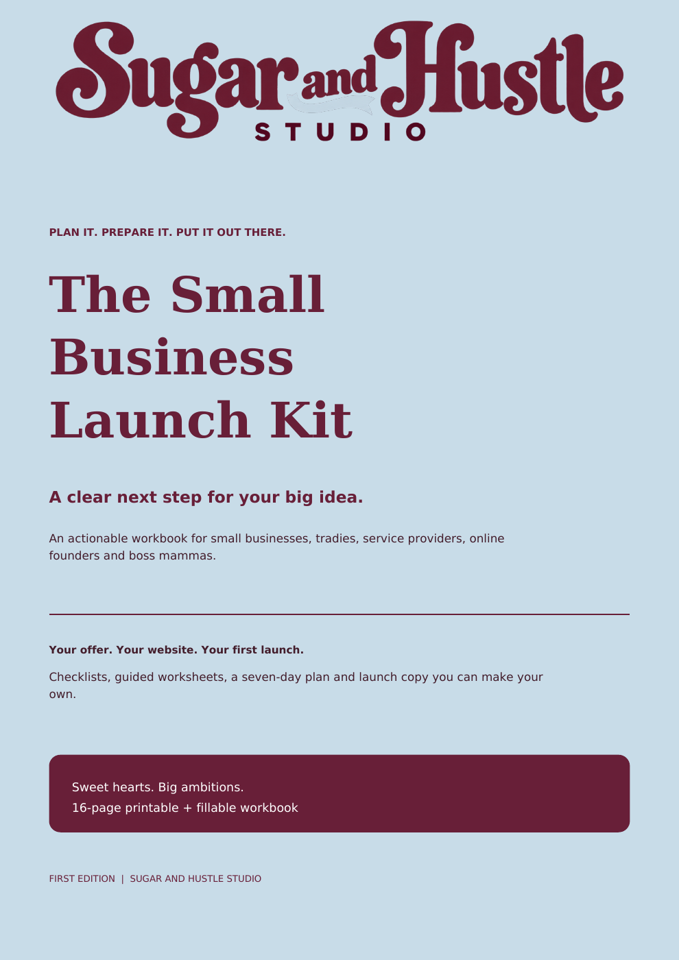 The Small Business Launch Kit digital workbook cover